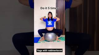 Daily birthing ball exercise for pregnant women vaibhavlaxmijhala trending pregnancyyoga dance [upl. by Enitsirt]