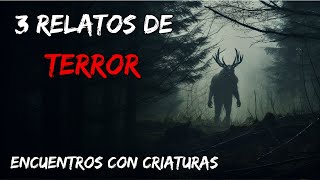 Relatos de Terror Encuentros con Criaturas 3 Historias para NO DORMIR [upl. by Aneala]