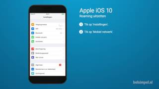 Tips amp Tricks  Apple iPhone Roaming uitschakelen iOS 10 [upl. by Ardyce]