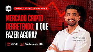 Mercado cripto derretendo o que fazer AGORA  🚨 AO VIVO COM EXCLUSIVIDADE [upl. by Vanden]