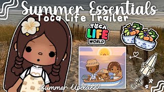 NEW Summer Essentials Update🫧🐚  ☆Toca Life World Trailer☆  New Desc 🌊 [upl. by Odrick]