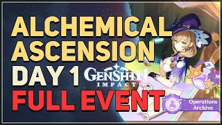 Alchemical Ascension Day 1 Full Event Genshin Impact [upl. by Aittam]