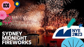 Sydney Midnight Fireworks  LIVE New Years Eve 2023 [upl. by Willock436]