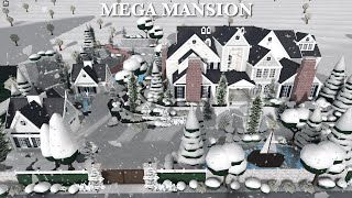 Winter MEGA Mansion Bloxburg Speedbuild [upl. by Warfourd]