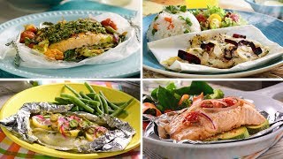 4 recetas de pescado empapelado [upl. by Nomyt]