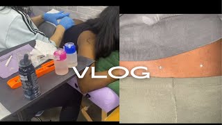 Back Dermal Piercing Vlog 710 pain [upl. by Leuqcar]