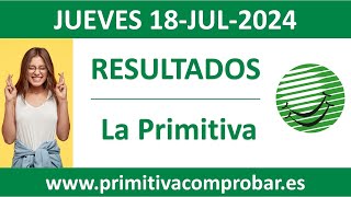 Resultado del sorteo La Primitiva del jueves 18 de julio de 2024 [upl. by Kuster]