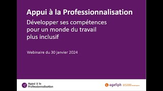 Webinaire de présentation de loffre dappui à la professionnalisation [upl. by Asseniv]