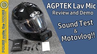 AGPTEK lavalier microphone sound test review amp demo with GoPro hero 10 black Motovlog sound test [upl. by Azarcon]