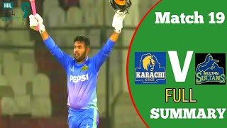 Excellent Batting Usman Khan  HBL Psl Today Match highlights  Karachi Vs Multan [upl. by Nishom]