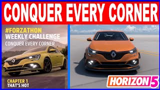 Forza Horizon 5 CONQUER EVERY CORNER Forzathon Weekly Challenge 2018 Renault Megane RS [upl. by Fia50]