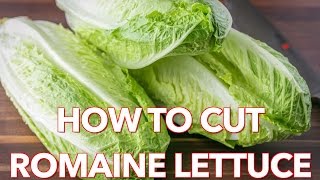 Quick Tip How To Cut Romaine Lettuce  Natashas Kitchen [upl. by Ellecrag]