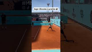 AugerAliassime forehand  Court Level Mutua Madrid Open 2023 aliassime courtleveltennis [upl. by Yorel533]