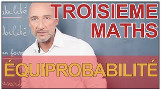 Notion de probabilité  équiprobabilité  Maths 3e  Les Bons Profs [upl. by Ecylla]