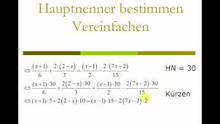 Gleichungen mit Brüchen und x auf beiden Seiten [upl. by Elinore]