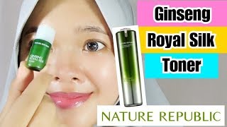 Review NATURE REPUBLIC Ginseng Royal Silk Toner  By Vapinka Makeup [upl. by Einafets561]