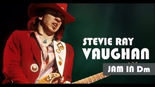 Stevie Ray Vaughan Style Slow Minor Blues Backing Track Jam in Dm [upl. by Eimmis]