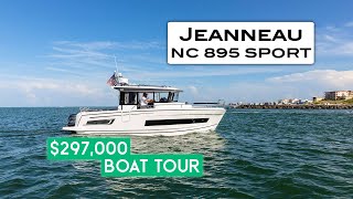 297k  2024 Jeanneau NC 895 Sport Walkthrough Tour [upl. by Ainez]