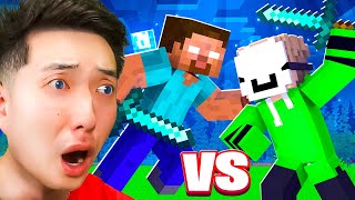 DREAM vs HEROBRINE Minecraft BATTLE Animation [upl. by Teraj]