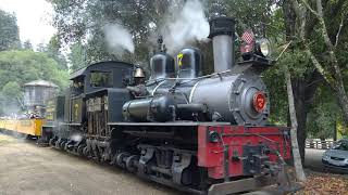 Roaring Camp Railroads Redwood forest steam train trip [upl. by Allicirp]