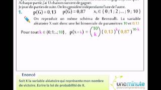 Loi de Probabilité  Une Minute Pour Comprendre [upl. by Lihkin]