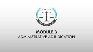 Administrative Law M3 Administrative Adjudication administrativelaw [upl. by Aina850]