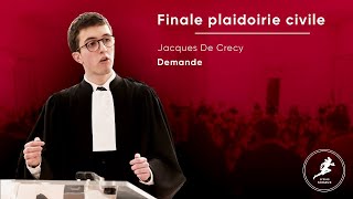 Jacques De Crecy  Plaidoirie civile  Finale Lysias Sceaux 2020 [upl. by Annairdna298]