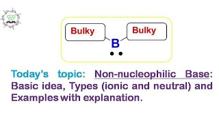 Nonnucleophilic Base Basic idea Types ionic and neutral and Examples with Explanation [upl. by Lemak480]