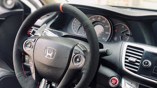 Installing Alcantara Steering Wheel On The Accord [upl. by Ymled856]