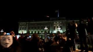 Buckingham Palace attacked by firework MillionMaskMarch [upl. by Sascha]