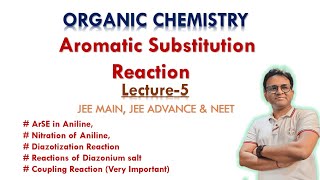 Aromatic Chemistry L 5 ArSE in Aniline Nitration of Aniline Diazotisation Coupling React [upl. by Rosati601]