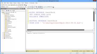 How to Restore SQL Server Database using SQL Script [upl. by Ku850]