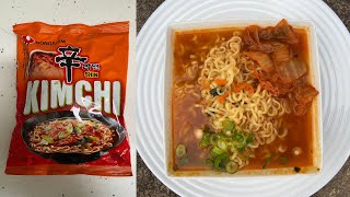 How To Cook Nongshim Kimchi Ramen Noodles [upl. by Dorin146]