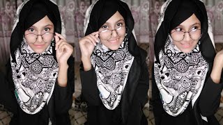 Regular hijab tutorial to wear with glassessunglasses  Noshin Nower ❤ [upl. by Eicyac]