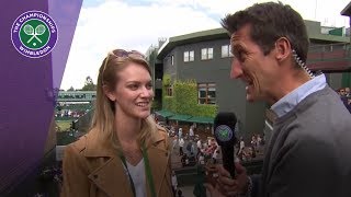 Sam Querreys girlfriend Abby Dixon talks about him reaching Wimbledon 2017 semifinals [upl. by Shandee]