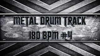 Heavy Metal Drum Track 180 BPM HQHD [upl. by Adnerb298]