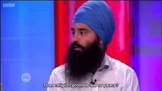 Does religion promote war or peace  BBC 1 Sunday Morning Live [upl. by Nottus]