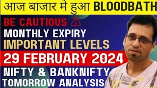 Nifty Prediction and Bank Nifty Analysis for Thursday  29 February 24  Bank NIFTY Tomorrow [upl. by Noma]