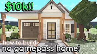 How to Build a NO GAMEPASS House in Bloxburg 10k Exterior Tutorial [upl. by Hsirrehc108]