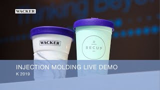 Injection Molding Live Demo with nonpostcure ELASTOSIL® LR 5040 [upl. by Doralynn]