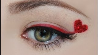 Profi Ausbildung zur Visagisten  an der MAF  Glitter Heart Eyeliner [upl. by Nessah]