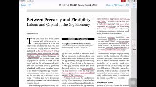 Epwbetween precarity and flexibility Sociology of Gig economy [upl. by Yeknarf773]