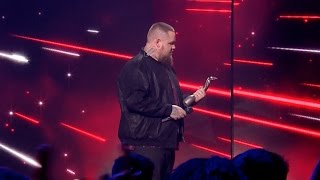 RagnBone Man accepts his 2017 Critics Choice Award  BRITs 2017 Nominations [upl. by Sirrot]