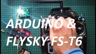 RC FlySky FST6 Transmitter with FSR6B 24Ghz Receiver amp Arduino Uno Digital Ouput [upl. by Yecnuahc]