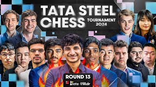 Tata Steel Chess 2024 Round 13  Gukesh vs Wei Yi  Who will win [upl. by Seugirdor]