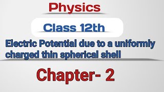 Electric potential due to a uniformly charged thin spherical shell  Class 12th  Physics 202425 [upl. by Shepley]