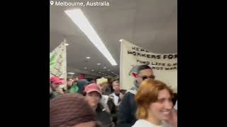 protesters storm Moonee Valley racecourse building in Melbourne Australia [upl. by Weidar]