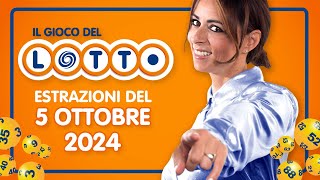 Estrazione in diretta del Gioco del Lotto e del Simbolotto di sabato 5 Ottobre 2024 [upl. by Ocer432]