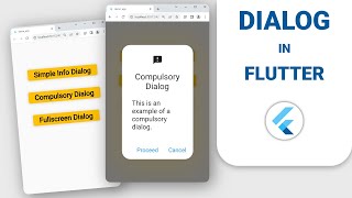 Dialog Flutter Tutorial AlertDialog SimpleDialog Dialogfullscreen showDialog pop up [upl. by Ramiah848]