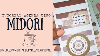 Como hacer una agenda tipo MIDORI  Tutorial Scrapbook Midori Travelers Notebook [upl. by Natalina995]